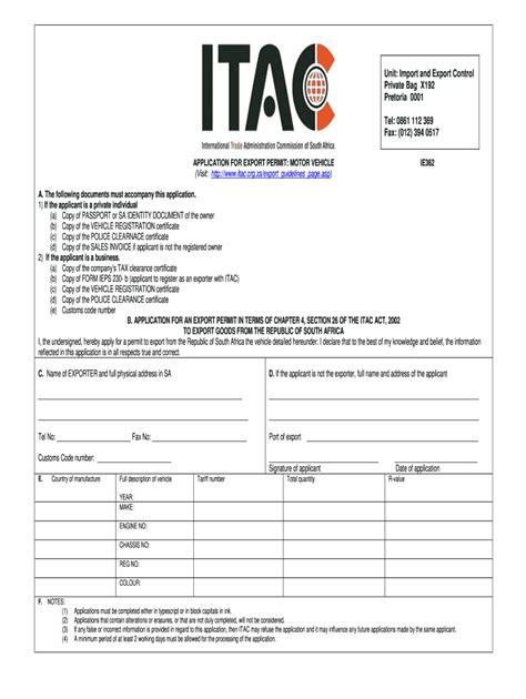 Image result for ITAC Form