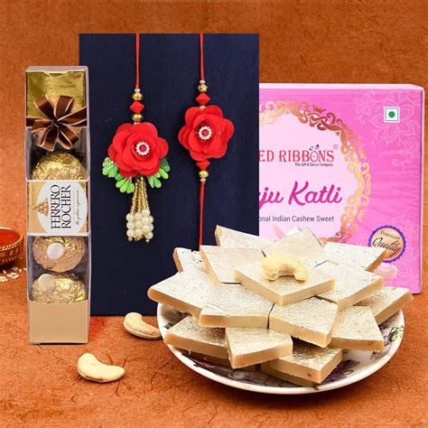 TIED RIBBONS Bhaiya Bhabhi Rakhi Set with Chocolates Gift - Premium ...