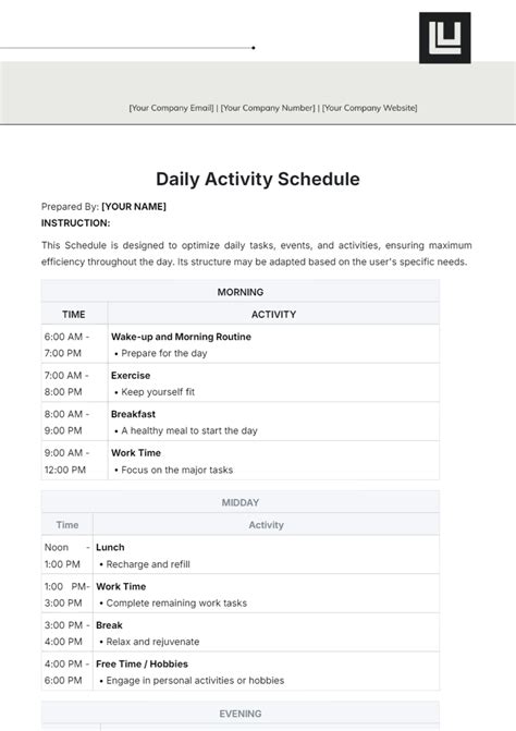 Image result for Weekly Activity Schedule Template Excel