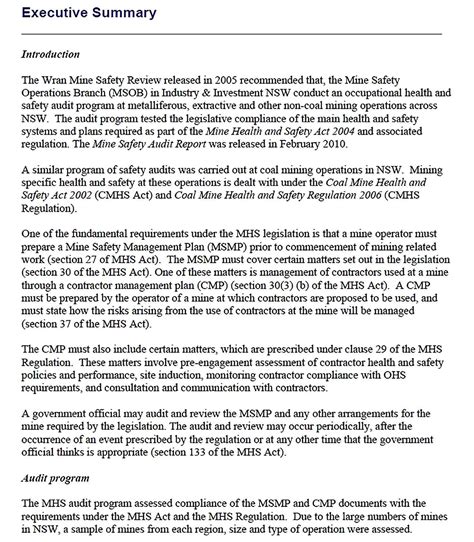 Image result for Communication Audit Executive Summary Example