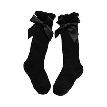 Buy SYGA Baby Girls Mesh Nylon Over The Knee Bow Socks Suitable For ...