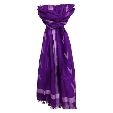 Buy GR HANDLOOM Women's Bhagalpuri Linen Cotton Blend Handloom Ikkat ...