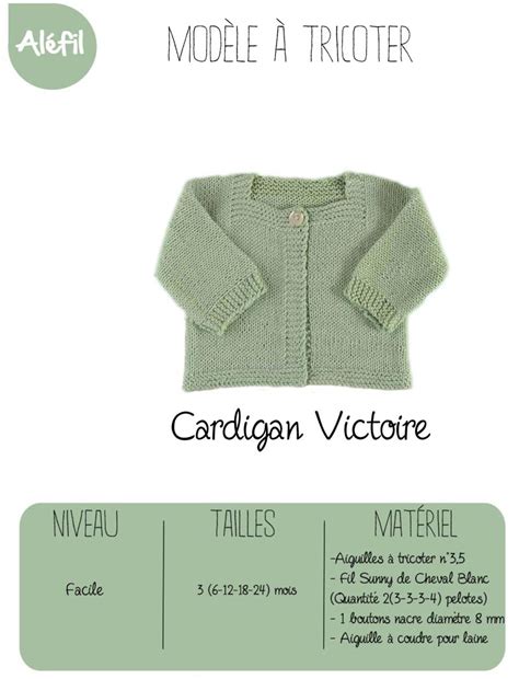 Modèle tricot | bébé| Cardigan | débutant - A&A Patrons