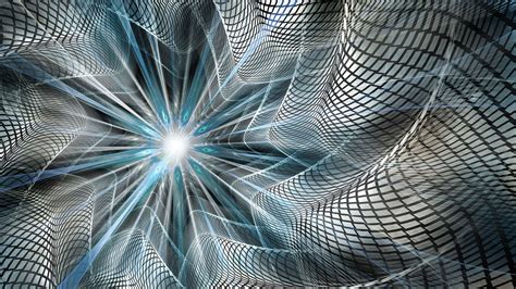 Download wallpaper 1920x1080 rays, fractal, rectangles, curves, light ...