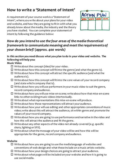 Image result for Statement of Intent Committee Example