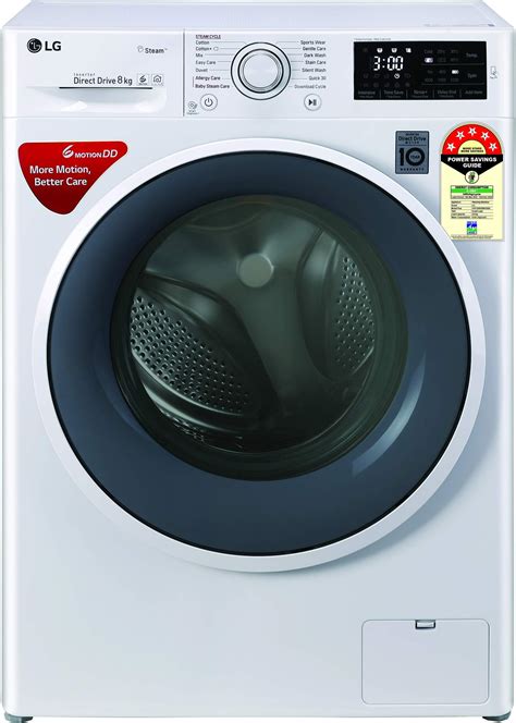 LG 8 Kg Inverter Fully-Automatic Front Loading Washing Machine ...