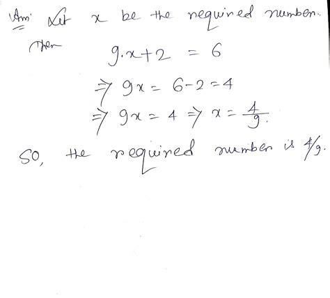 [Solved] Translate the sentence into an equation. The sum of 9 times a ...