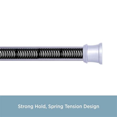 Kenney MUSA 42-in to 72-in Brushed Nickel Steel Single Curtain Rod with ...