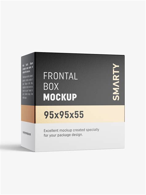 Box mockup / 95x95x55 mm / white - metallic - kraft - Mockups Design