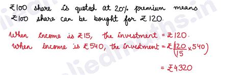 Class 12 CBSE Applied Maths Stocks, Shares & Debentures Exercise 13.1