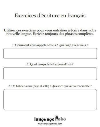 20 French Writing Prompts/Exercises [FREE PDF DOWNLOAD] - Language Hobo