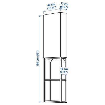 ENHET storage combination, anthracite/white, 40x17x150 cm (153/4x63 ...