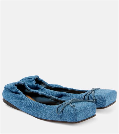 Les Ballerines denim ballet flats in blue - Jacquemus | Mytheresa