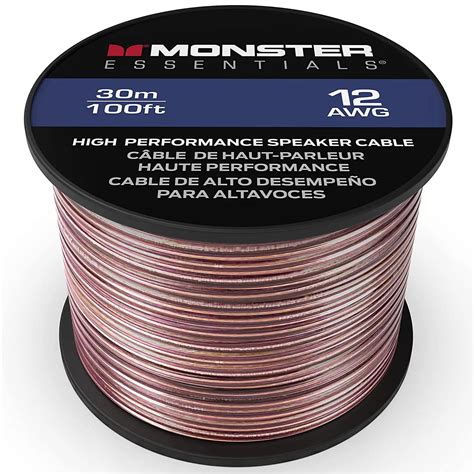 Monster XP Copper Clad Aluminum (CCA) Speaker Wire 12 Gauge Cable 100 ...