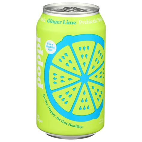Poppi Prebiotic Soda, Ginger Lime (12 fl oz) Delivery or Pickup Near Me ...