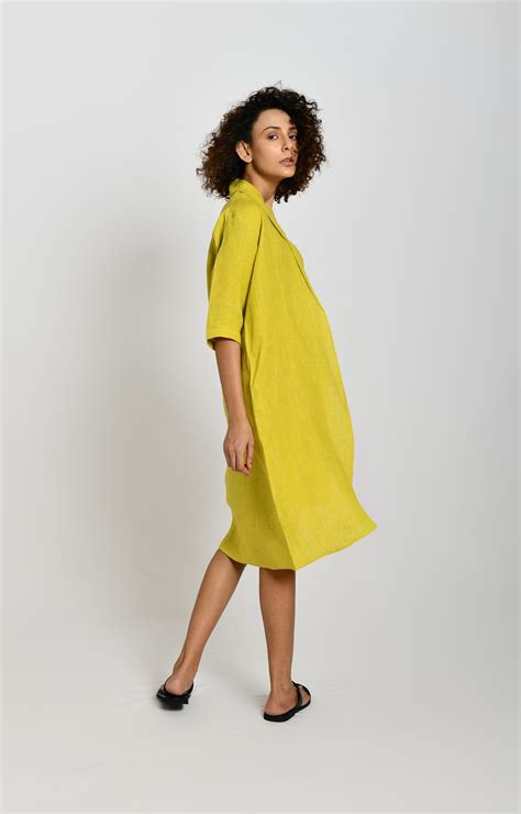 Buy Linen Bermuda Co-ord Set- Olive-Hiranya