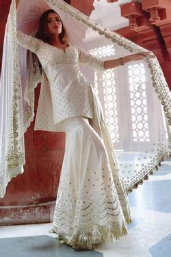 Ivory embellished sharara set – abhinavmishra