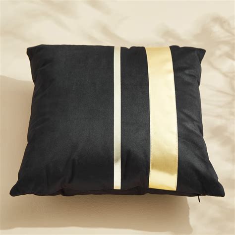 Buy Blanco Stripe Foil Print Filled Cushion - 40x40cm from Home Centre ...