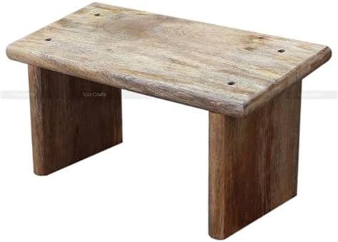 Uvz Crafts Foldable Meditation Stool/Seiza Bench, Wooden Mango Wood ...