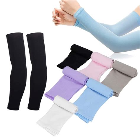Cooling Arm Sleeves for Men & Women UV Protection UPF 50 Long Arm Cover ...