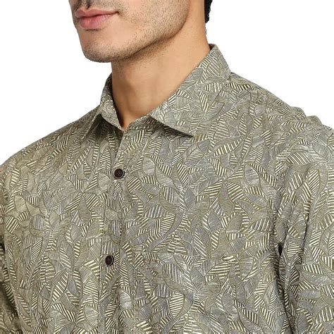 Colorplus Men Grey Printed Tailored Fit Cotton Casual Shirt – MyRaymond