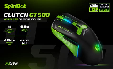 Amazon.in: Buy SpinBot Clutch GT500 Wireless Gaming Mouse with 4800 DPI ...