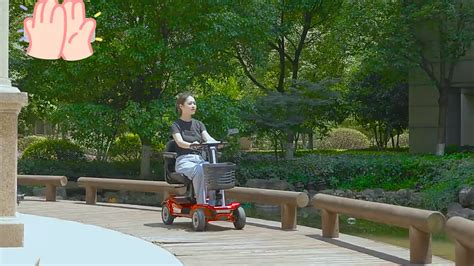 4 Wheels Old Age Scooter Folding Lightweight 4 Wheel Electric ...