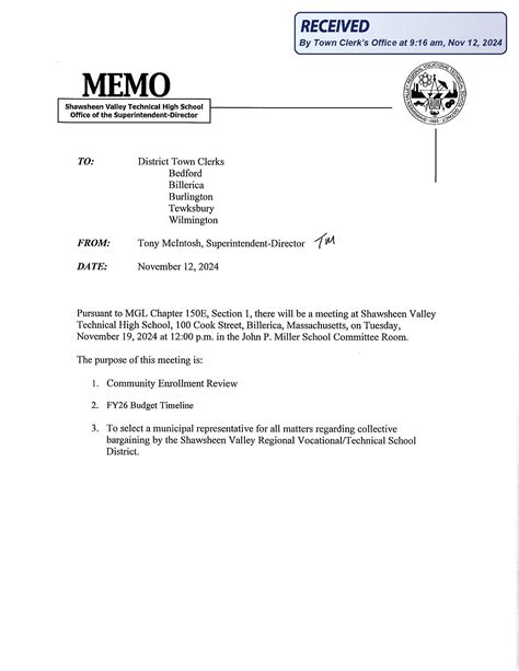 Calendar • Shawsheen Valley Technical High School - District