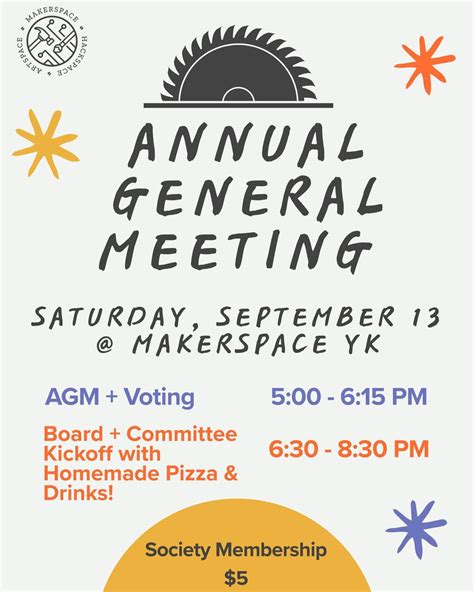 Makerspace YK AGM + Homemade Pizza Party, 5001 Forrest Drive ...