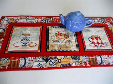 Image result for Coffee Cup Table Runner Patterns