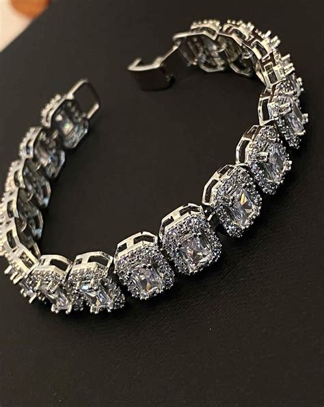 ICED CLUSTERED TENNIS BRACELET -SILVER – Rich Rapper Official