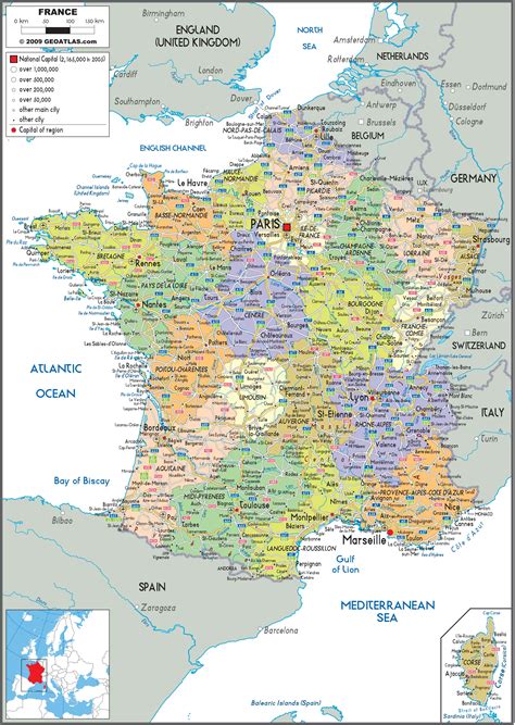 Unlabeled Maps Of France