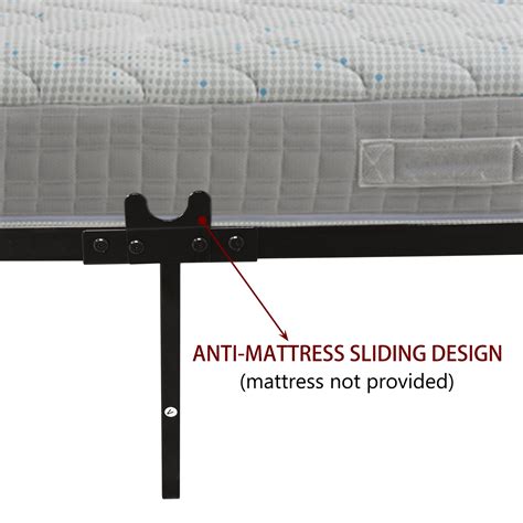 Buy Queen Platform Base Wrought Iron Bed Frame for Bedroom Guest Room ...