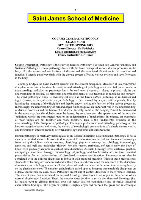 Rezultat imagine pentru Pathology Course