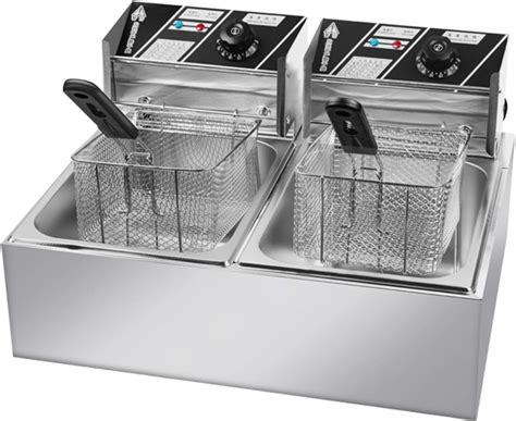 YIEOTM Electric Double Cylinder Deep Fryer Dual 6L India | Ubuy
