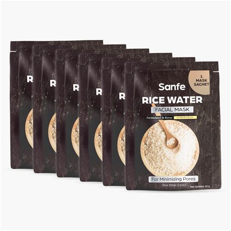Rice Water Facial Mask (Pack of 6) – Sanfe