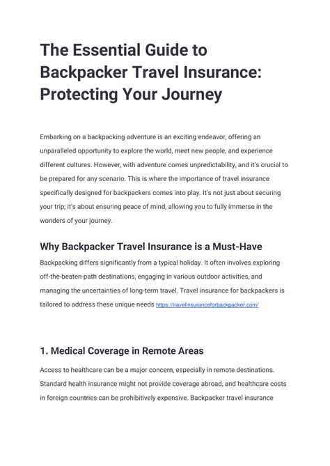 The Essential Guide to Backpacker Travel Insurance_ Protecting Your ...
