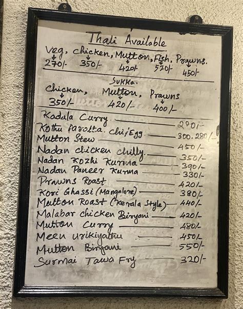 Menu at Malabar Street Kitchen, Mumbai