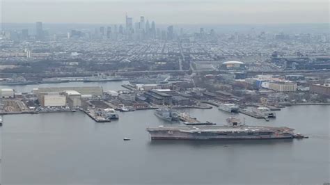 Former USS John F. Kennedy towed down Delaware River as aircraft carrier begins journey out of ... - founded in philly