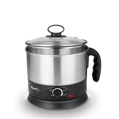 Pigeon Amaze Multipurpose Kettle 600 Watt, 1.2 L with Stainless Steel ...