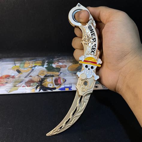 ONE PICE LIMITED EDITION FOLDABLE ROTATED ANIME KARAMBIT [18 CM] WEAPO ...