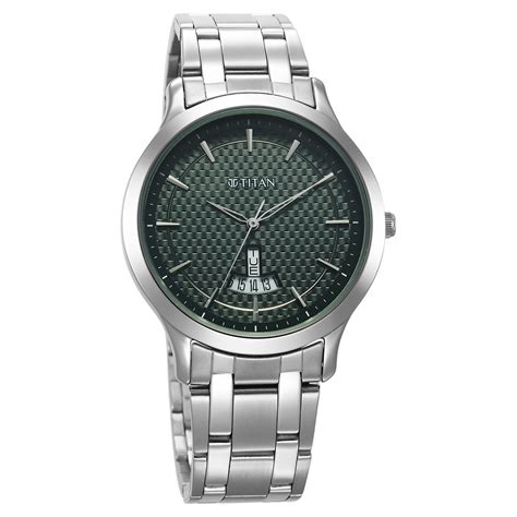 Buy Online Titan Karishma Quartz Analog Green Dial Silver Stainless ...