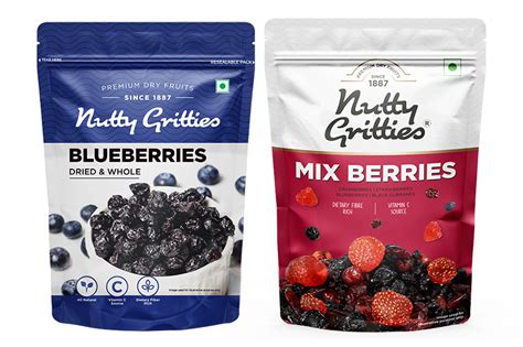 Mix Berries, Dried Blueberries Combo pack - 350g – Nutty Gritties