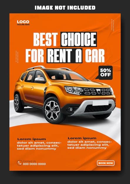 Car rent flyer template design | Premium Vector