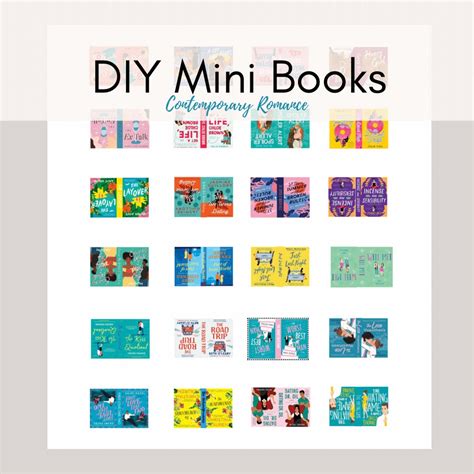 24 Printable Mini Book Covers - 1:12 Scale - Contemporary Romance Books ...