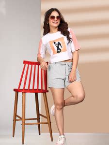 DTR FASHION Solid Women Grey Casual Shorts - Buy DTR FASHION Solid ...