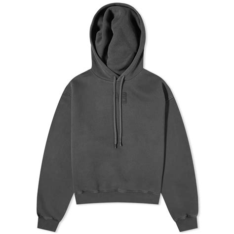 Alexander Wang Essential Terry Logo Hoodie Soft Obsidian | END. (US)