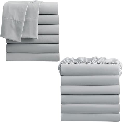 Amazon.com: FreshCulture King Flat Sheets Only and King Fitted Sheets ...