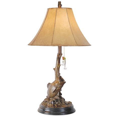 Bass Fishing Floor Lamp | Black Forest Decor