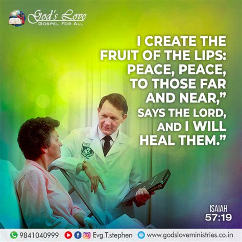 Isaiah 57:19 :: God's Love Ministries - Today's Promise